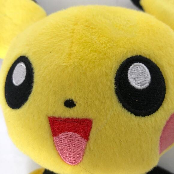 Pokémon Pikachu Plush 2015 Tomy Pokemon Stuffed Animal Yellow Black Toy Anime - Picture 12 of 12